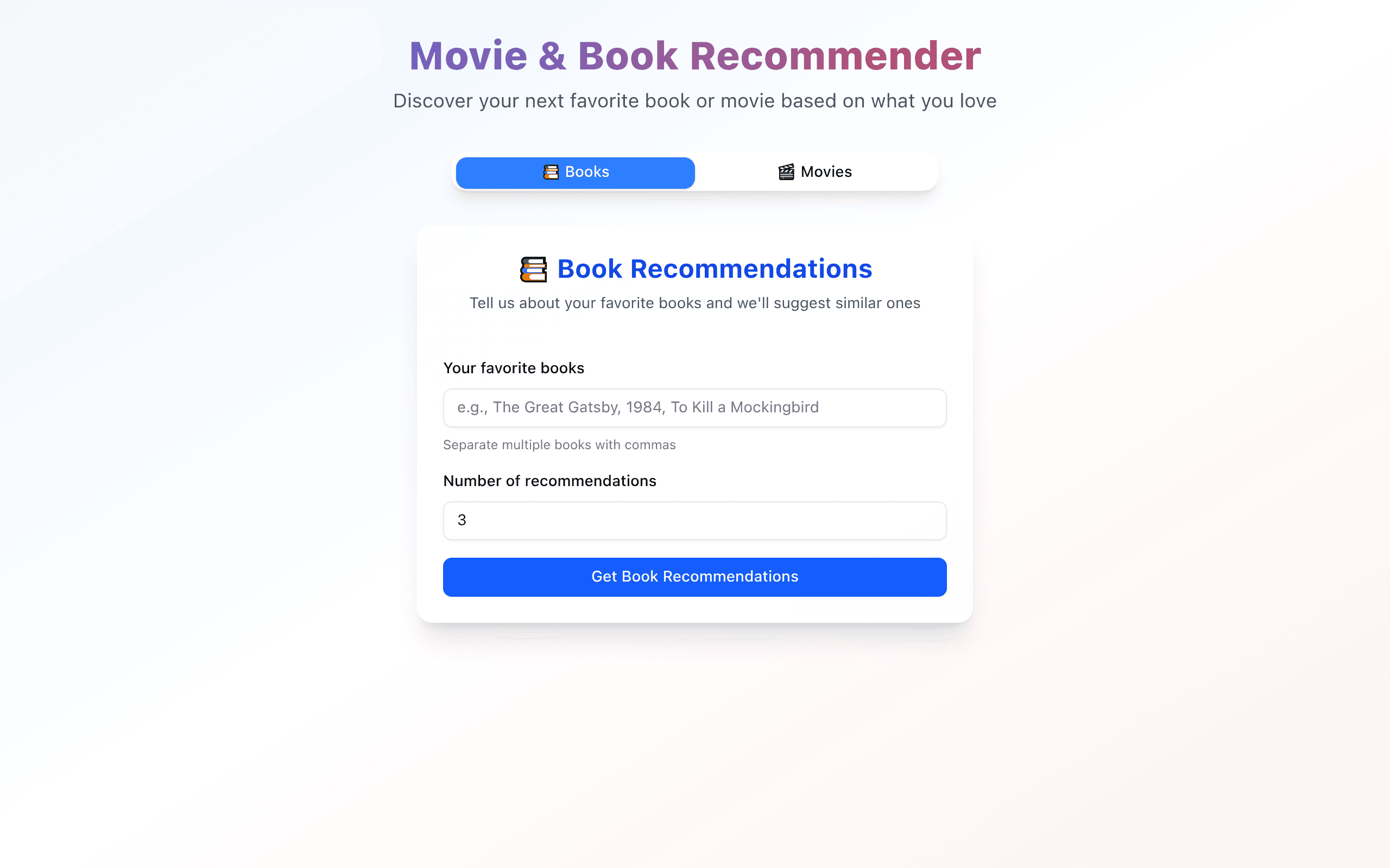 Movie & Book Recommender