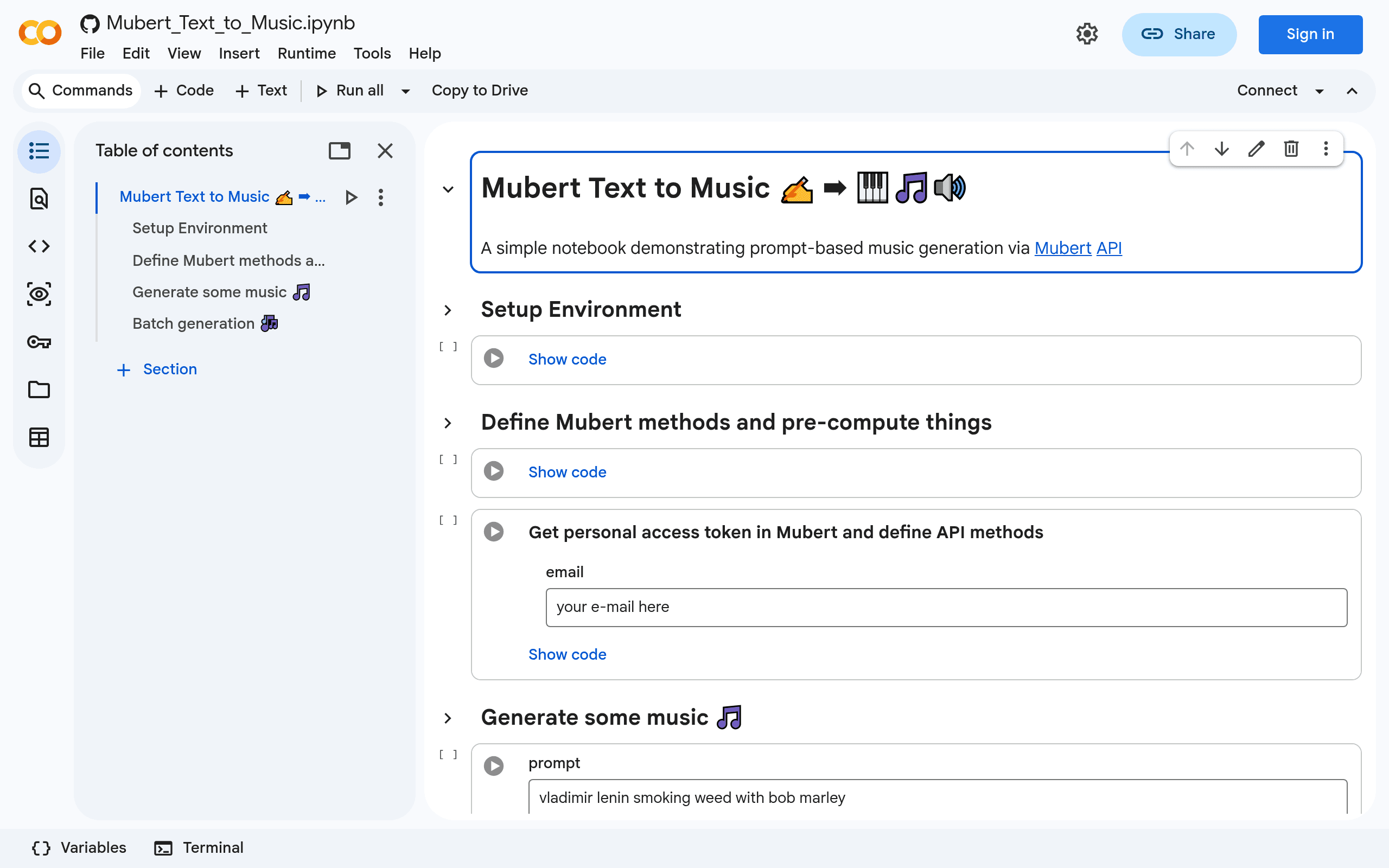 Mubert Text to Music