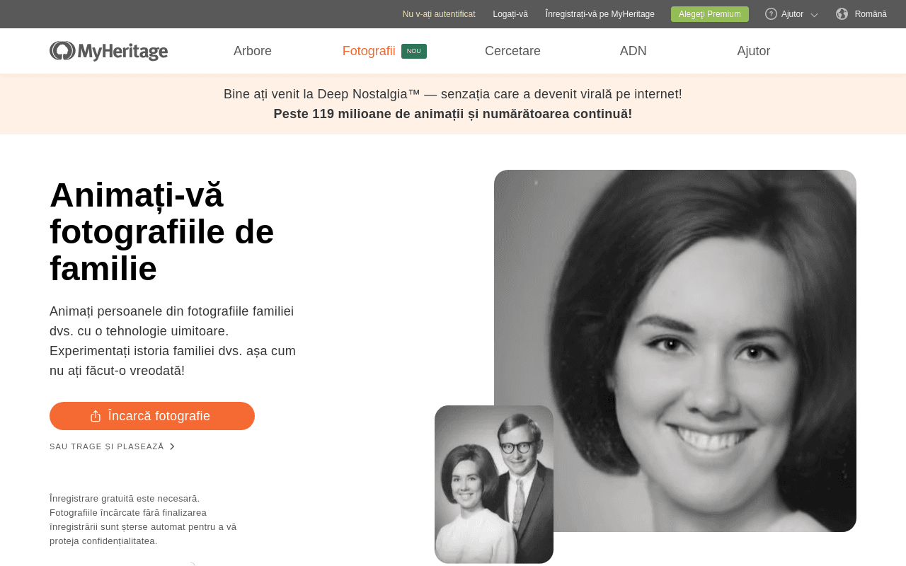MyHeritage Deep Nostalgia