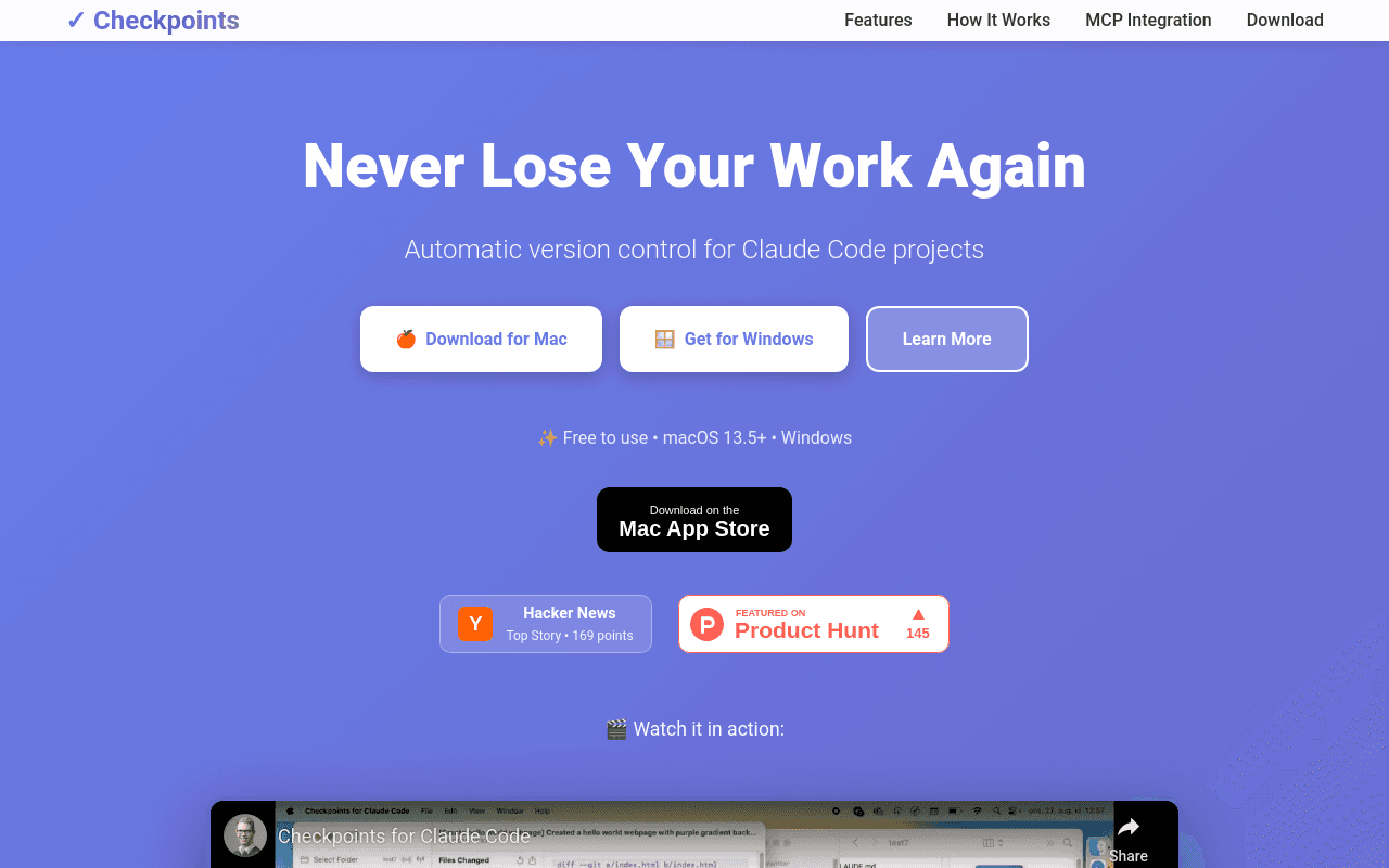 Never lose your work again