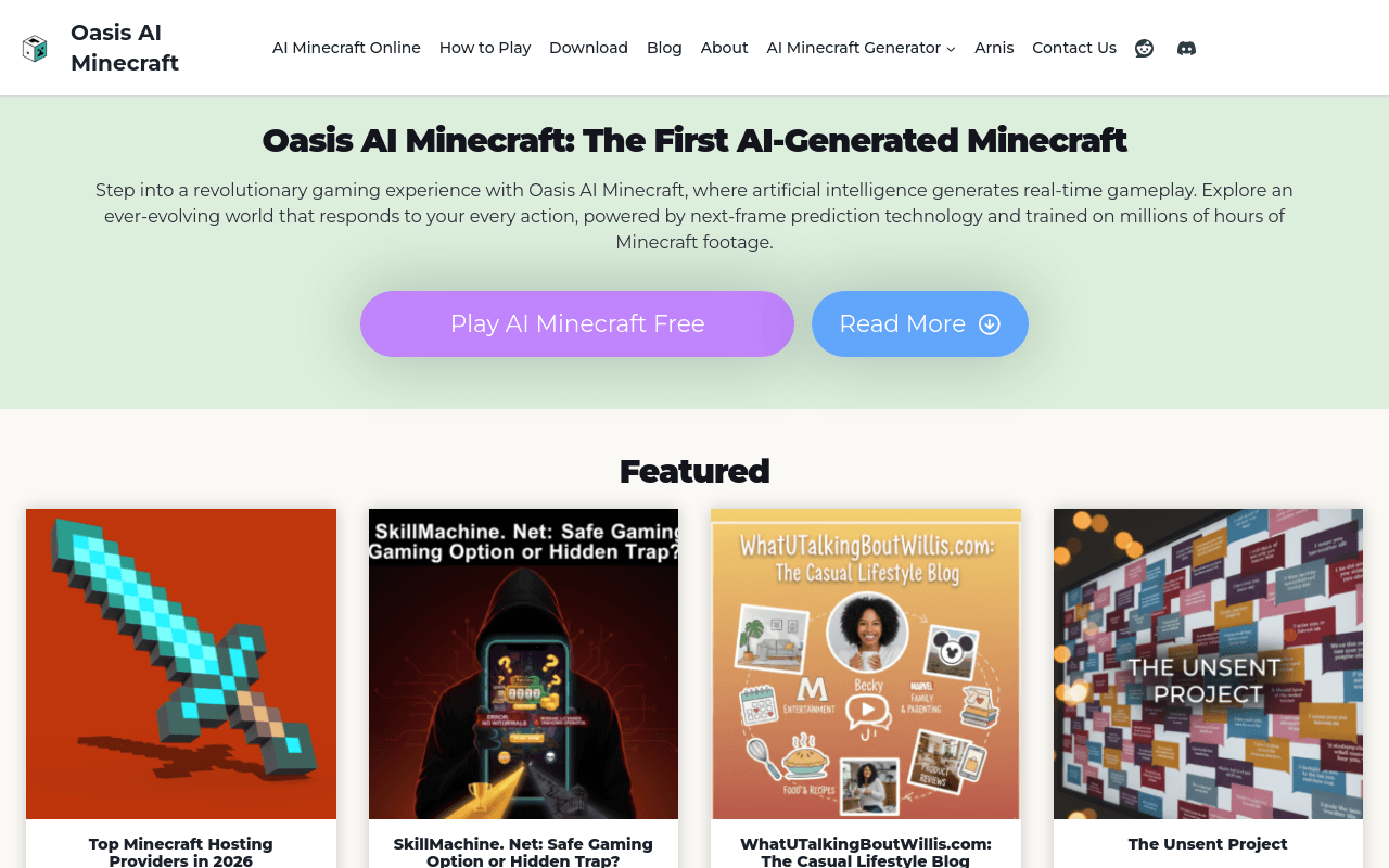 Oasis AI Minecraft