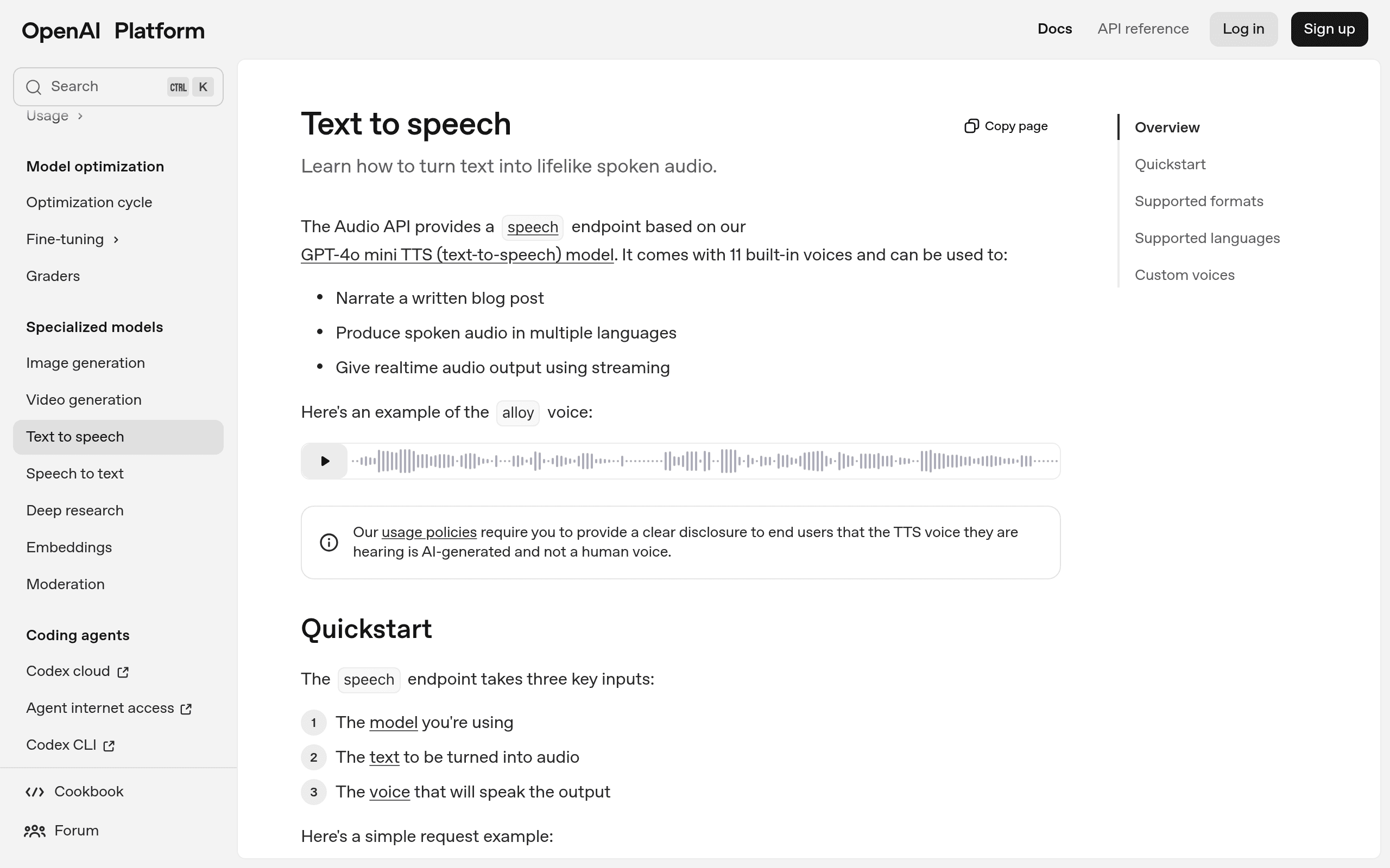 OpenAI Text-To-Speech API