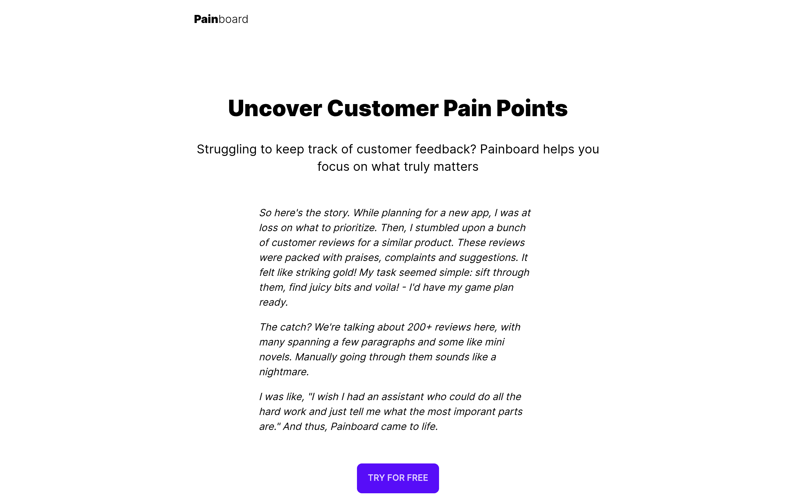Painpoints