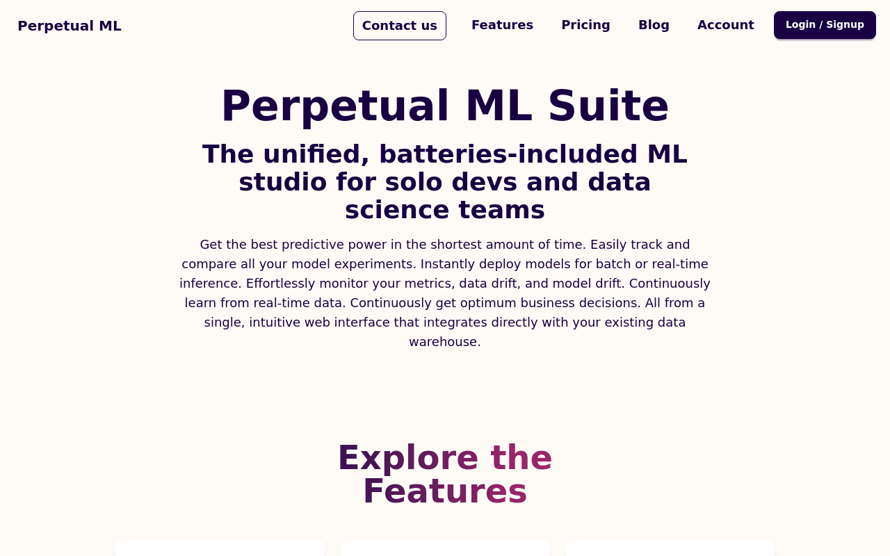 Perpetual ML