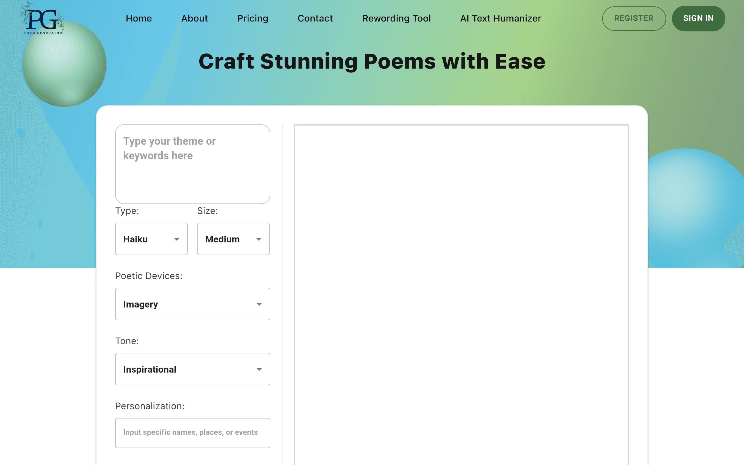 PoemGenerator IO