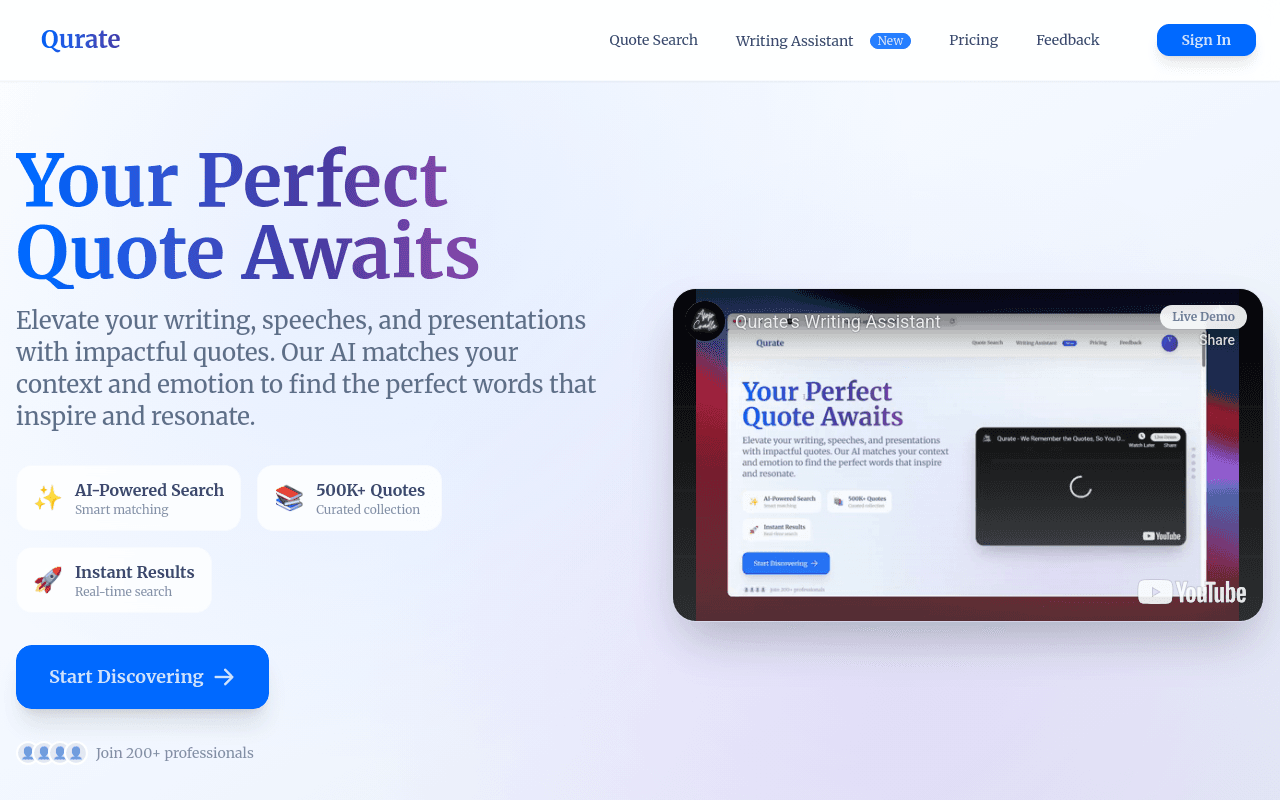 Qurate: Elevate your writing, speeches, and presentat...