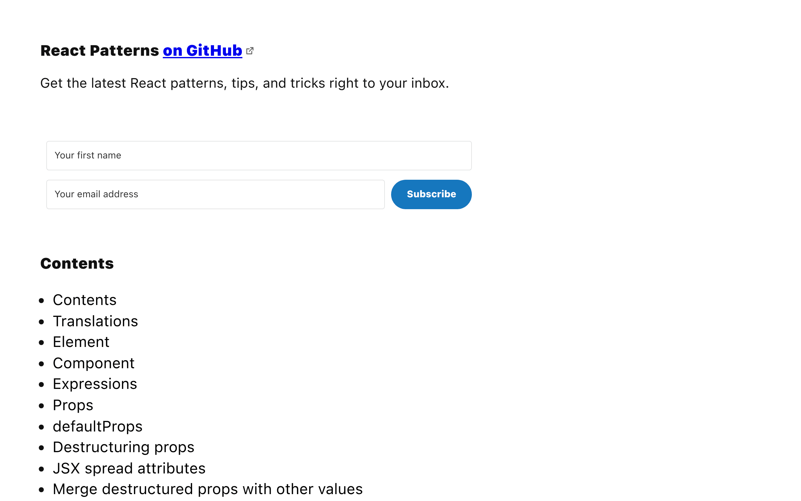 REACT Patterns