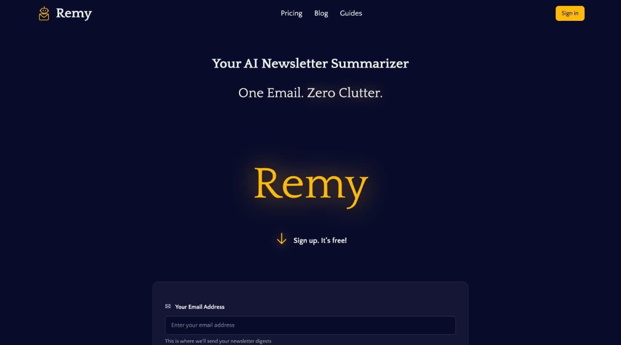 Remy - Newsletter summarizer