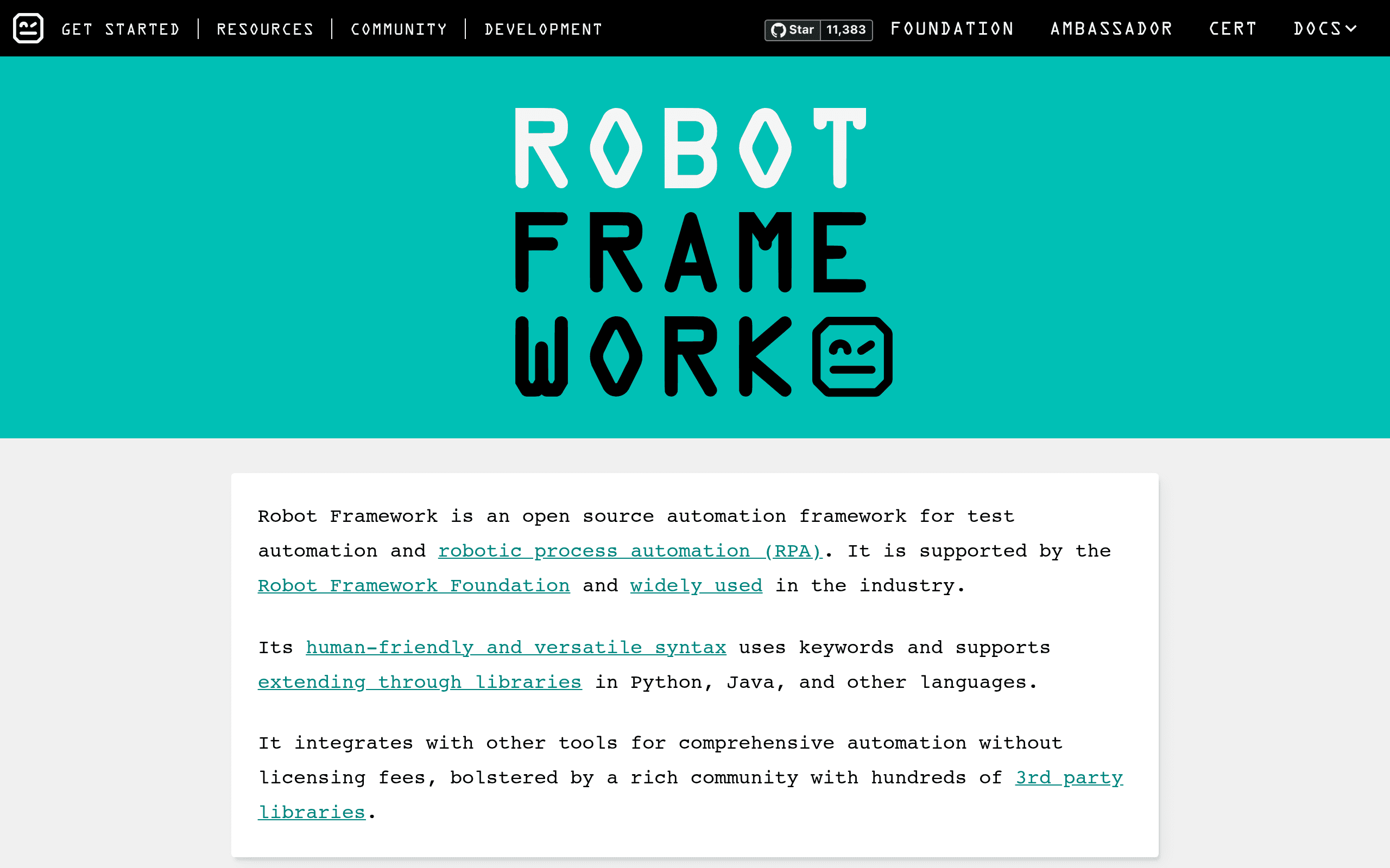 Robot Framework