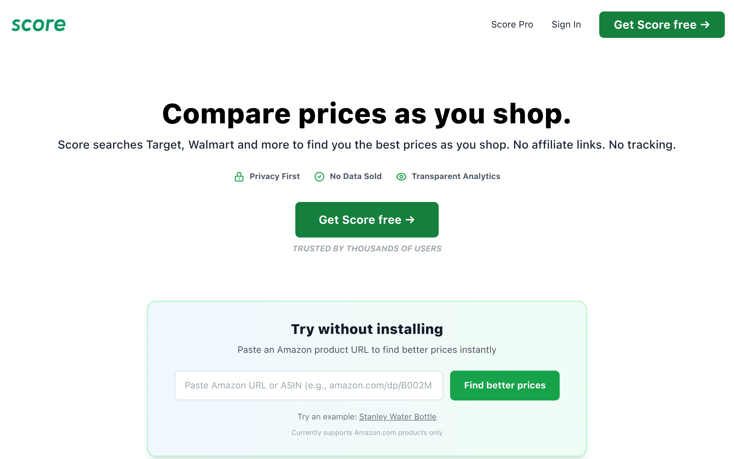 Score - AI Shopping Assistant