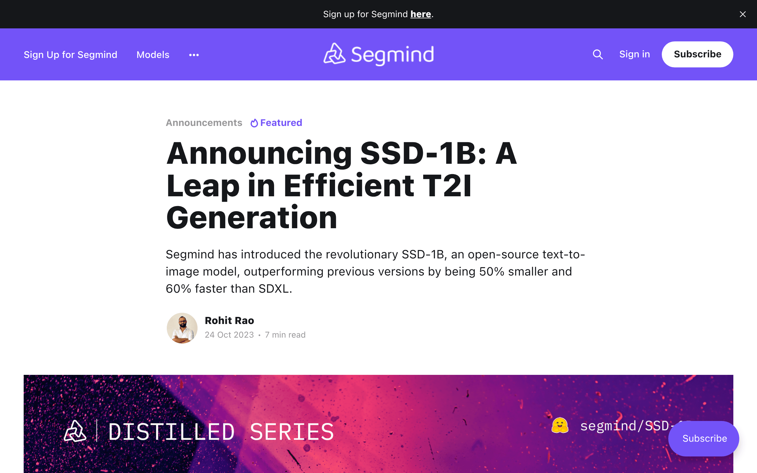 Segmind Stable Diffusion