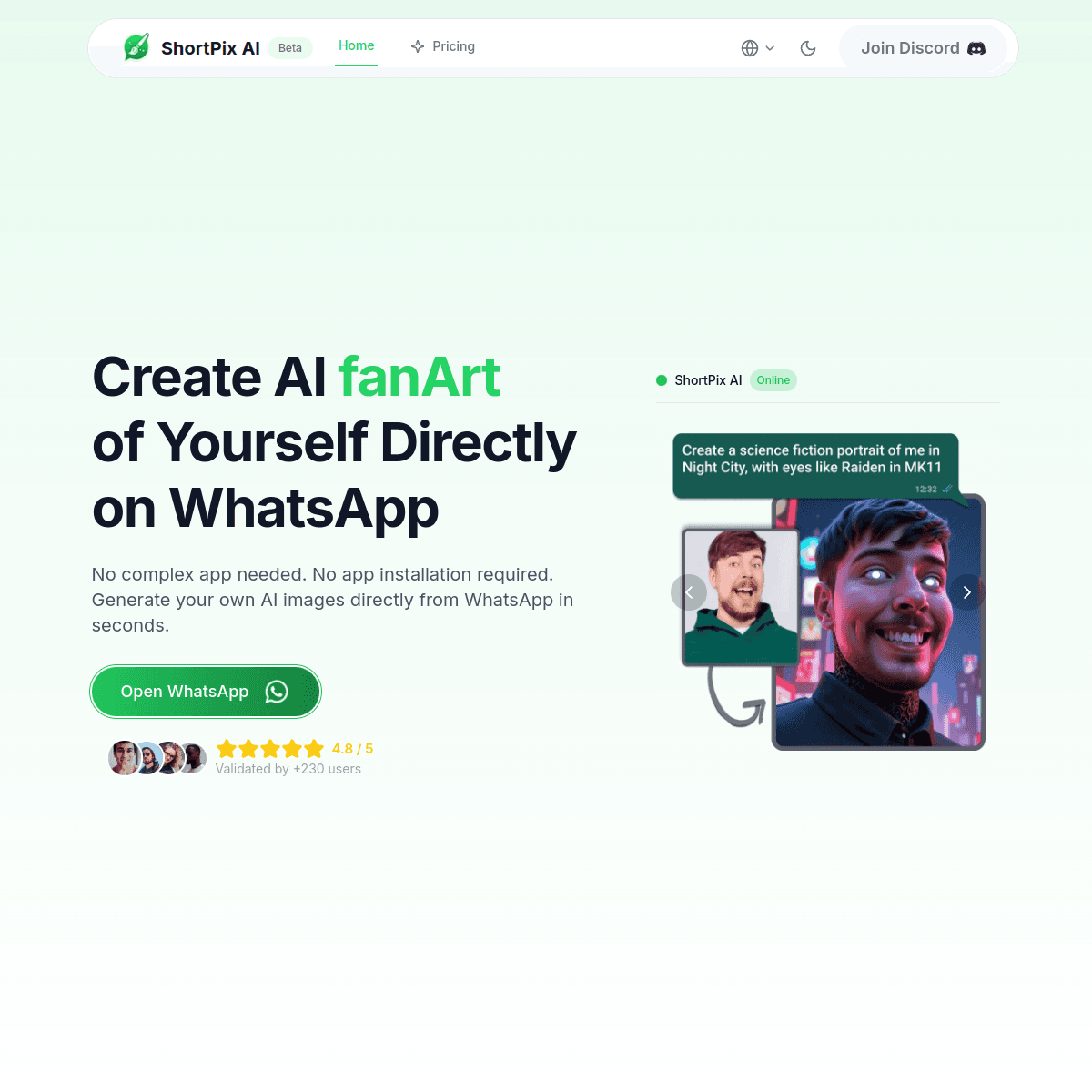 ShortPix AI: Your WhatsApp AI Artist