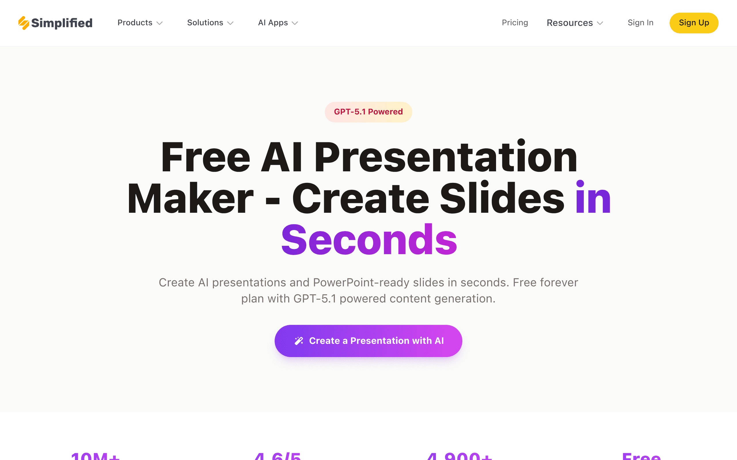 Simplifies's AI Presentation Maker