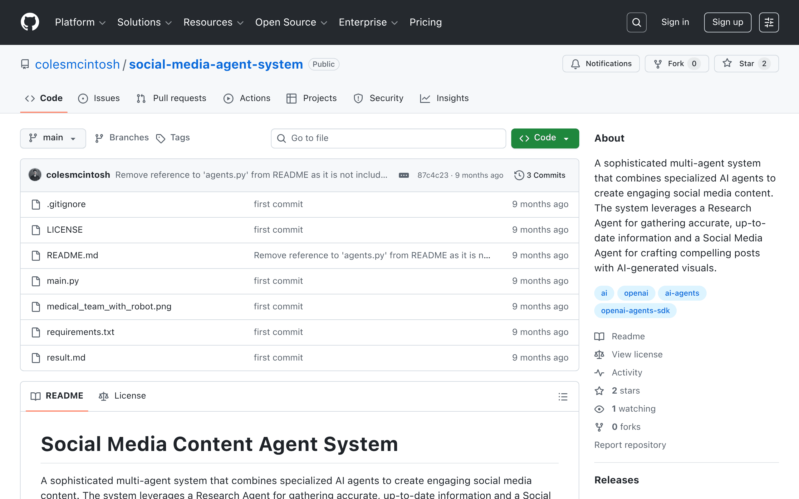 Social Media Agent System