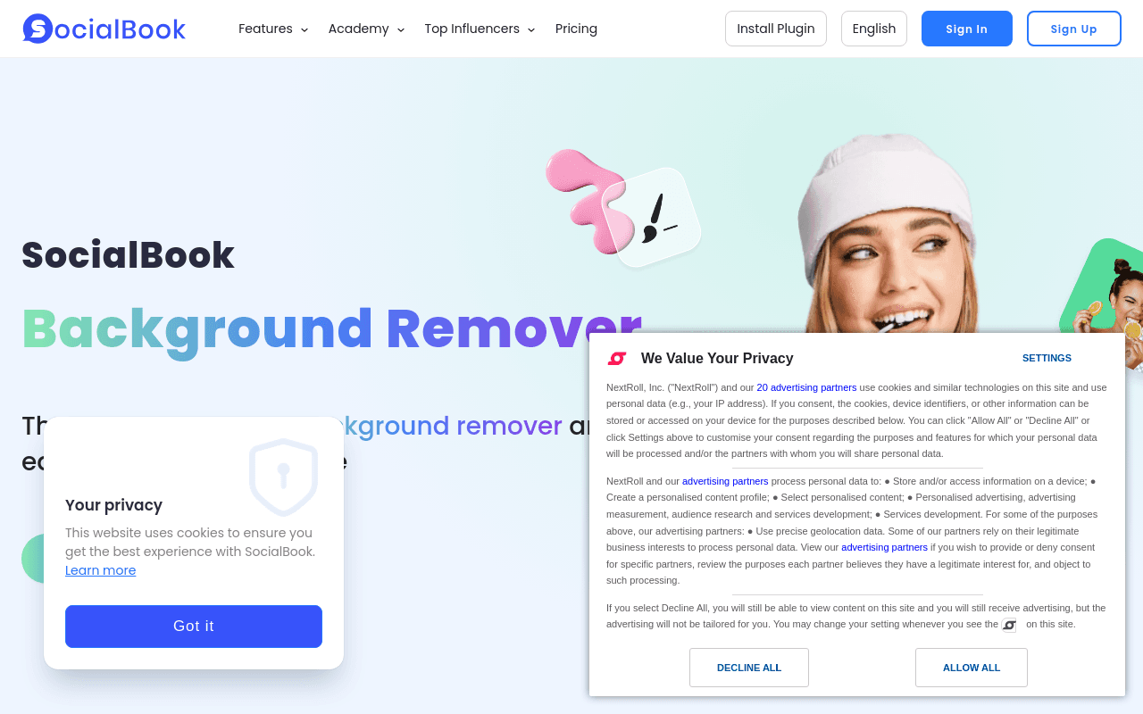 SocialBook Background Remover
