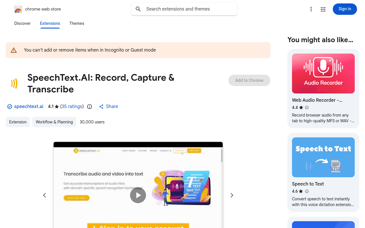 SpeechText.AI for Chrome