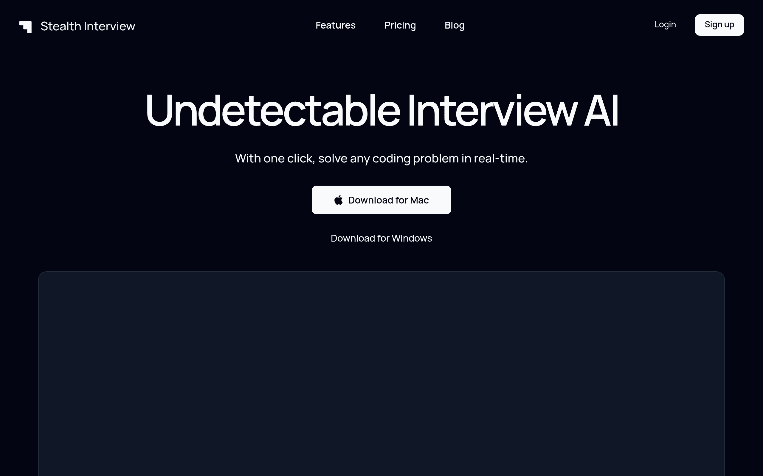 Stealth Interview