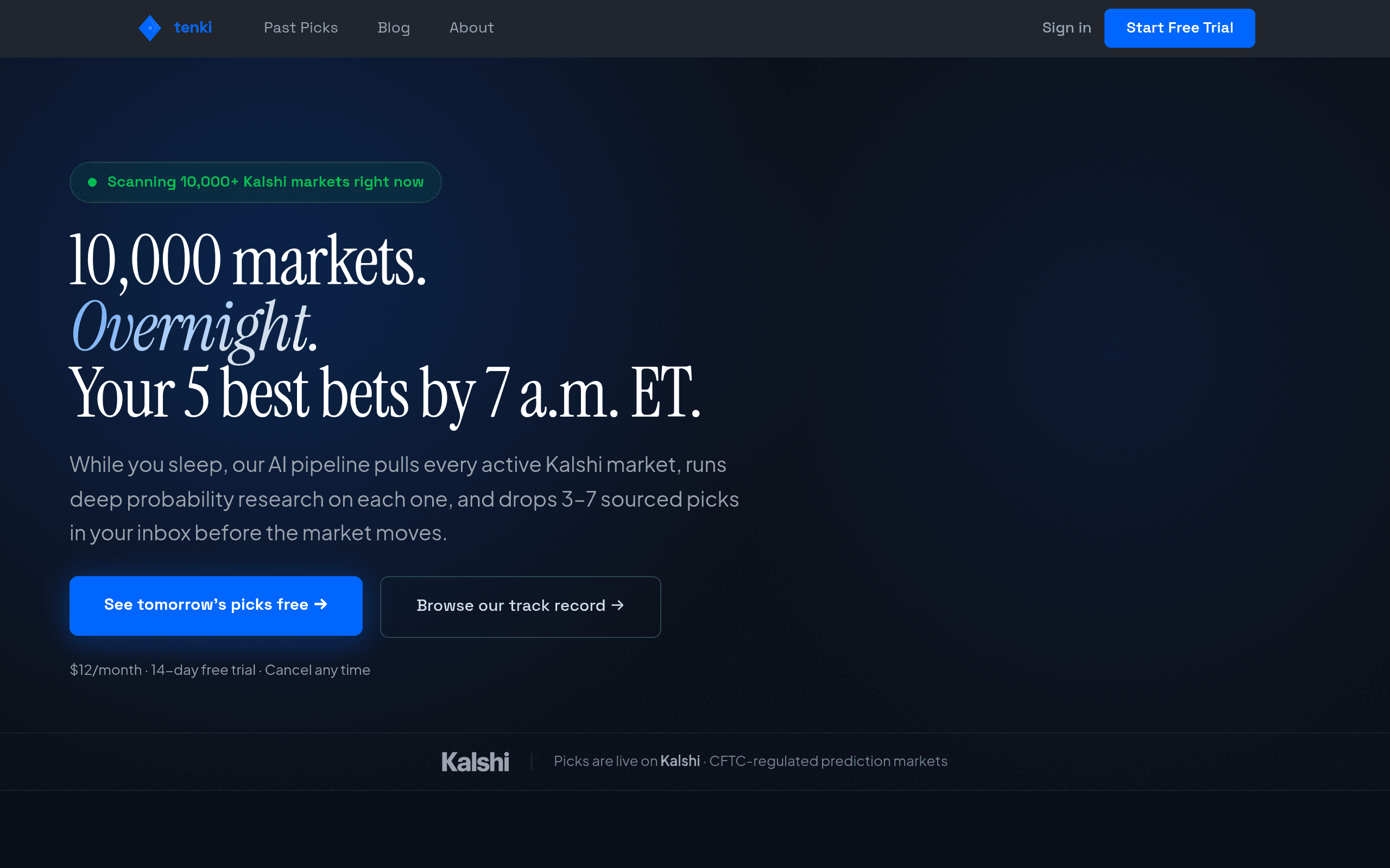 Tenki: AI Sports Picks for Kalshi Traders