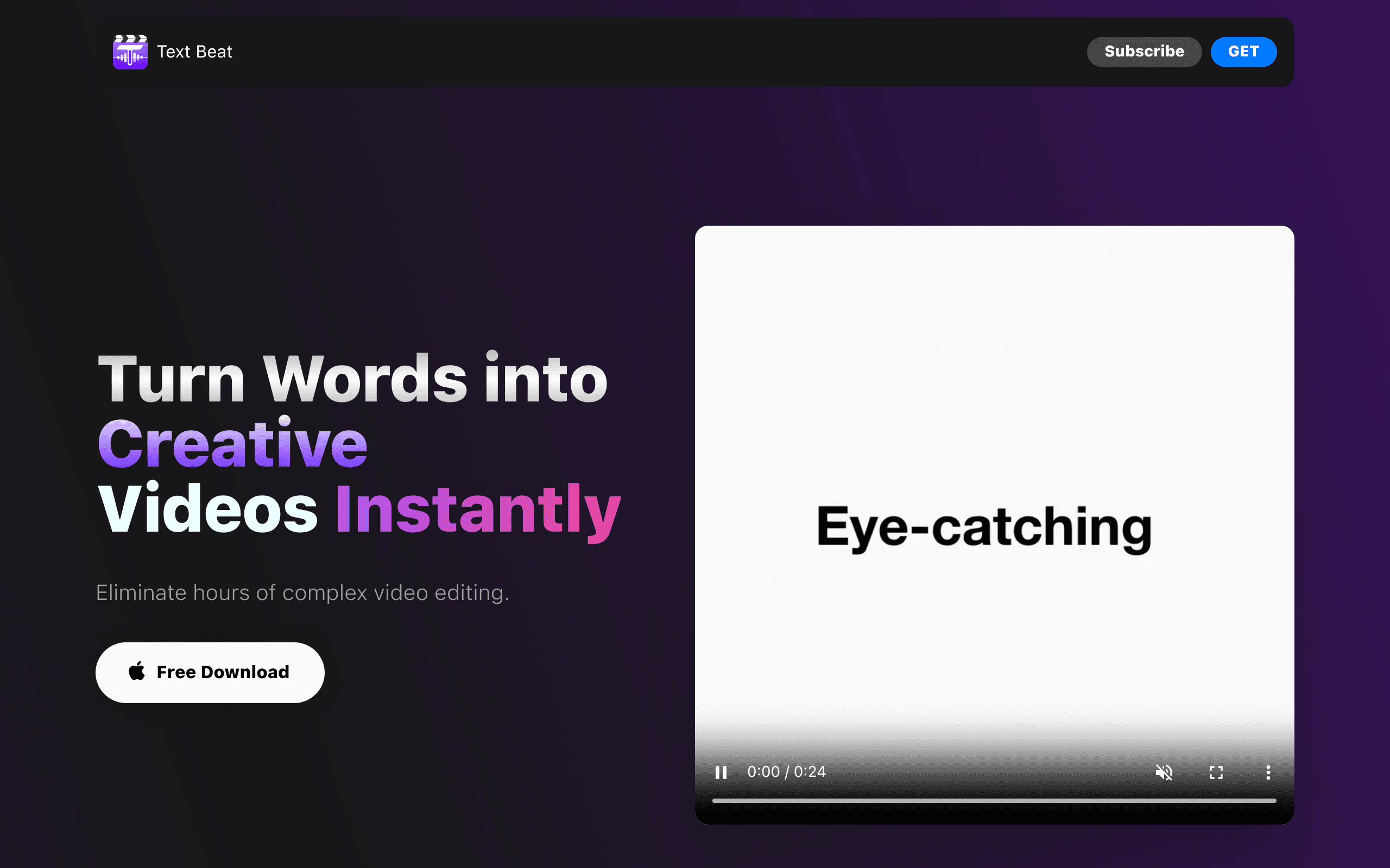 Text Beat - Instant video creator