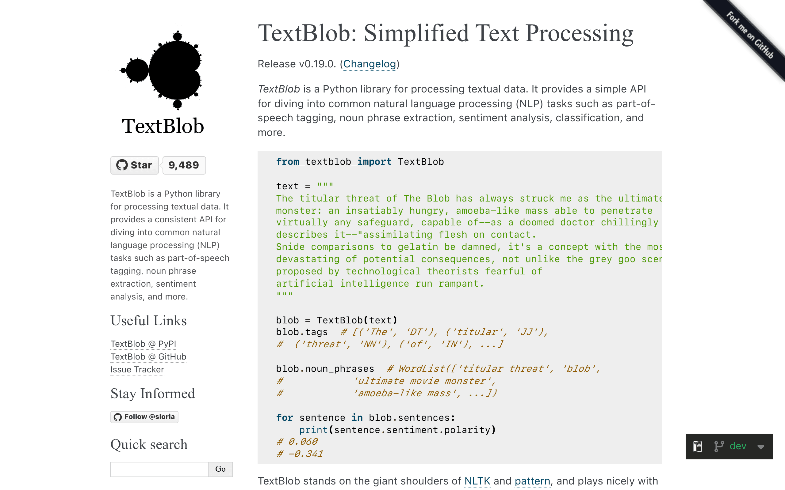 TextBlob