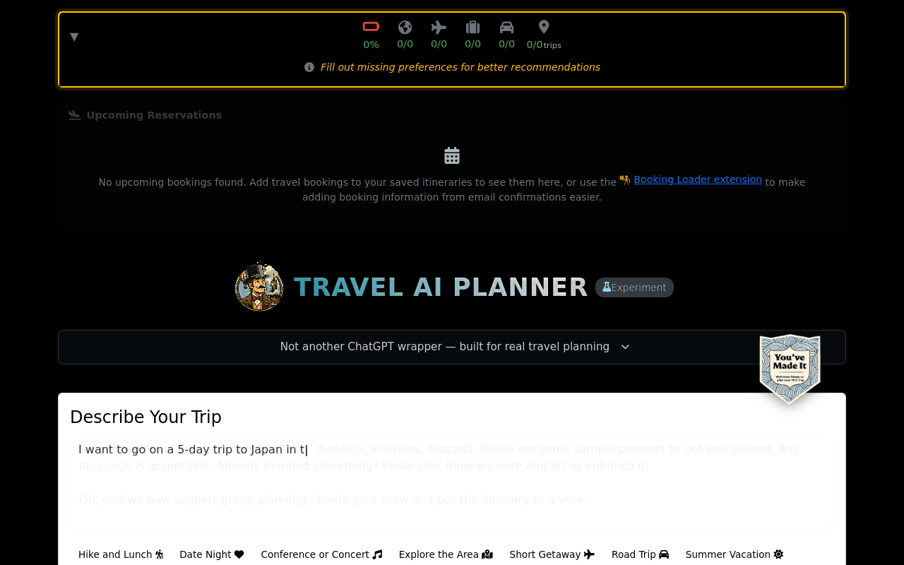 Travel Bug AI