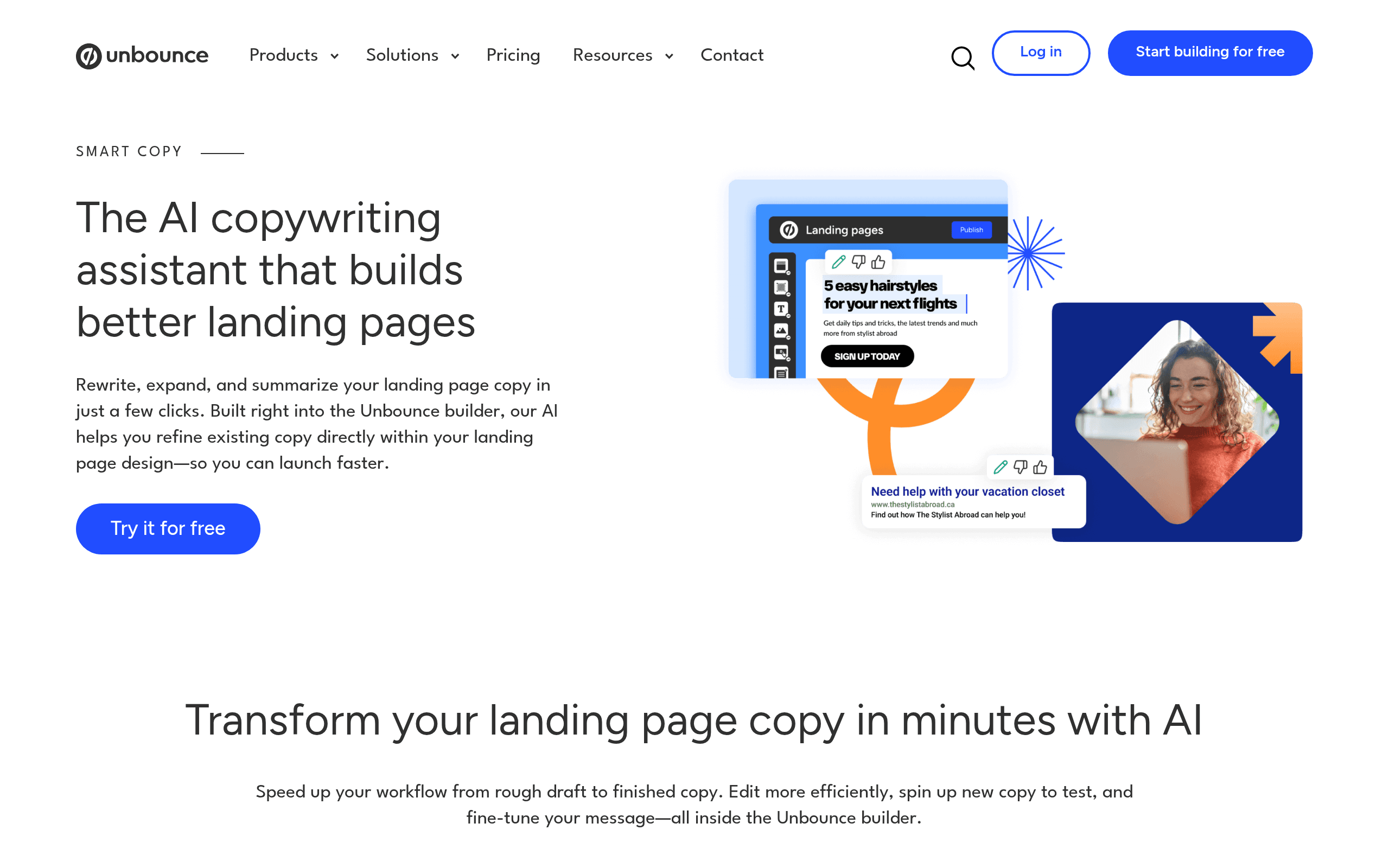 Unbounce Smart Copy