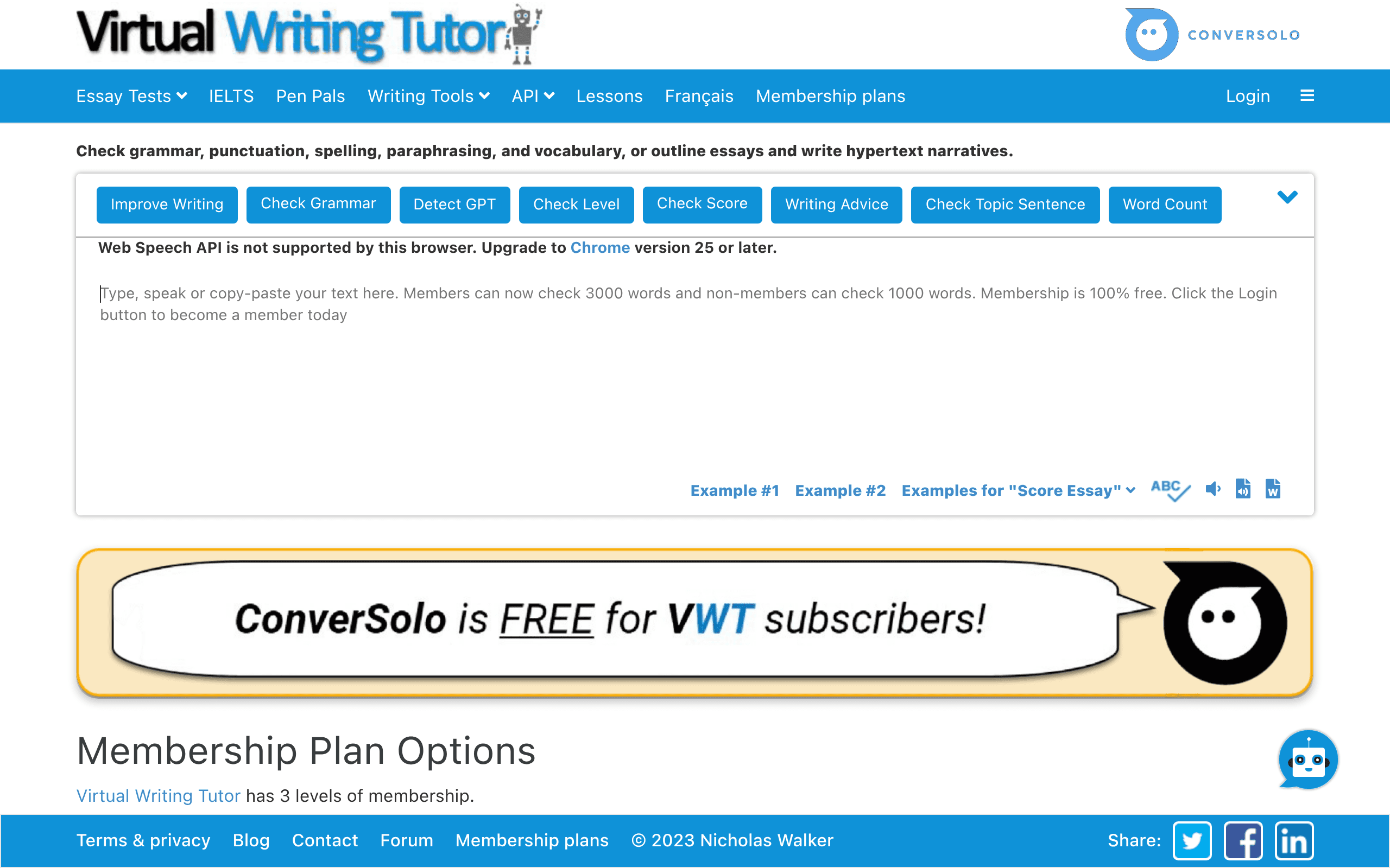 Virtual Writing Tutor