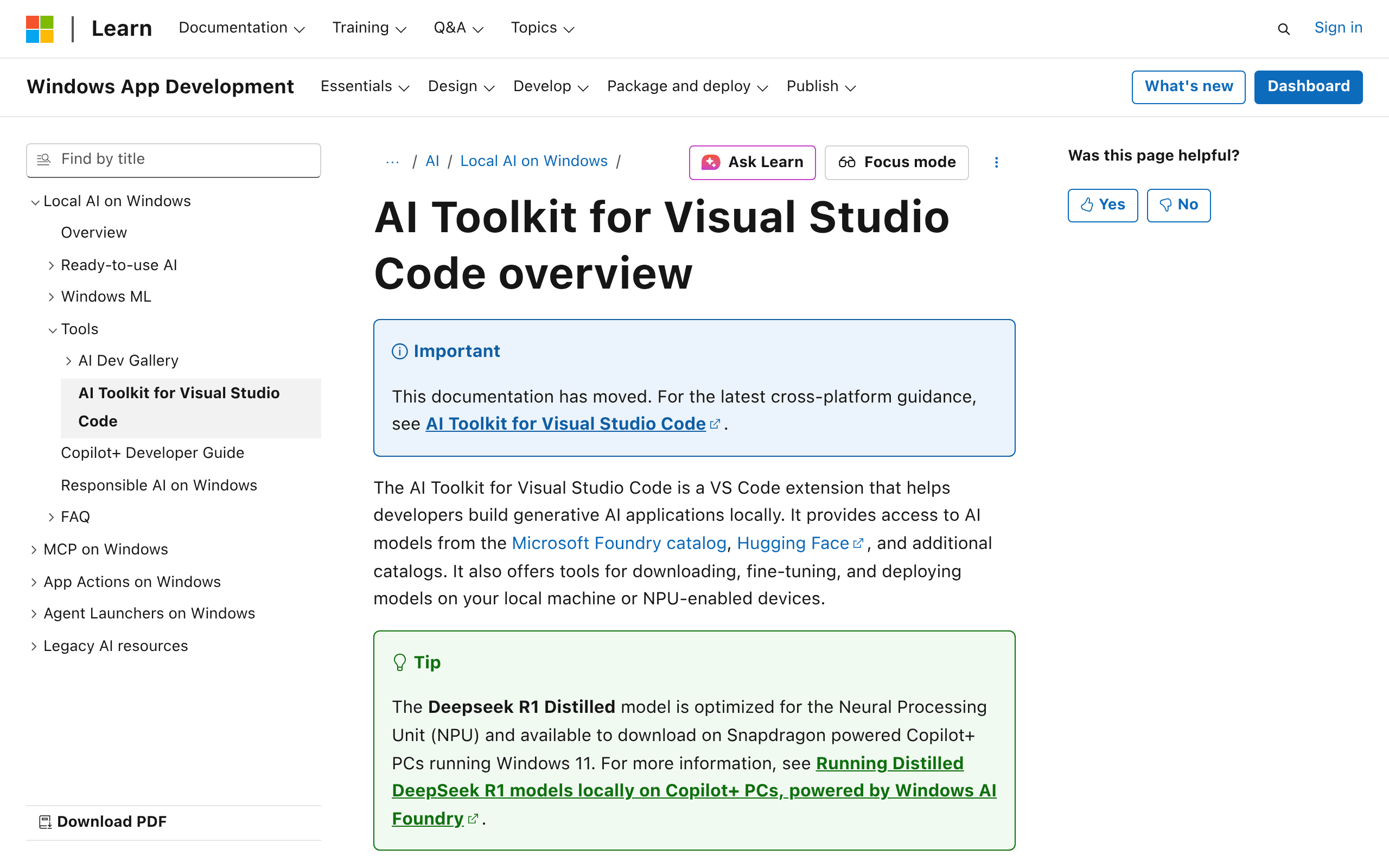 Windows AI Studio