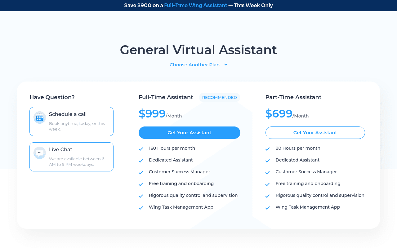 Wing Virtual Assistant