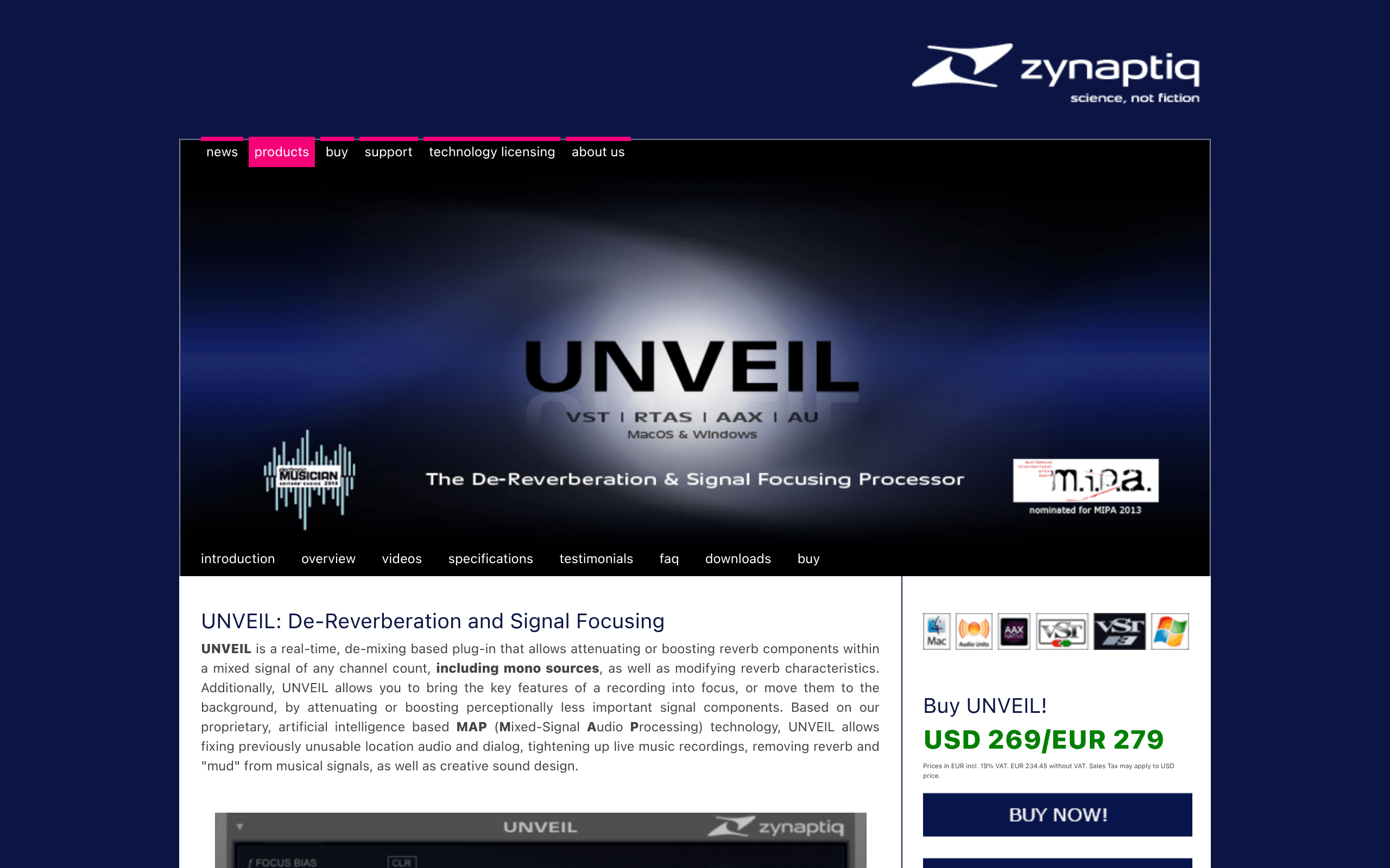 Zynaptiq Unveil
